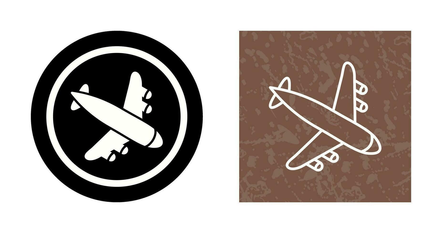 Landing Airplane Vector Icon