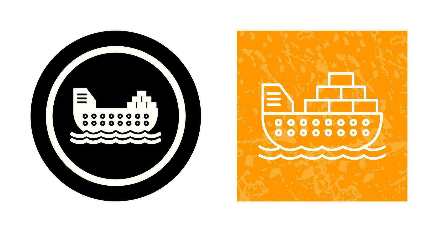 Cargo Ship Vector Icon