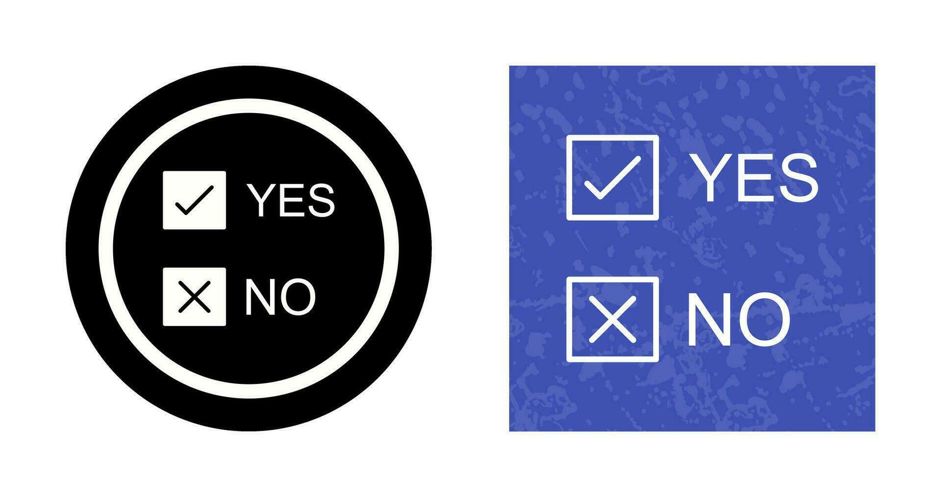 Yes No Option Vector Icon