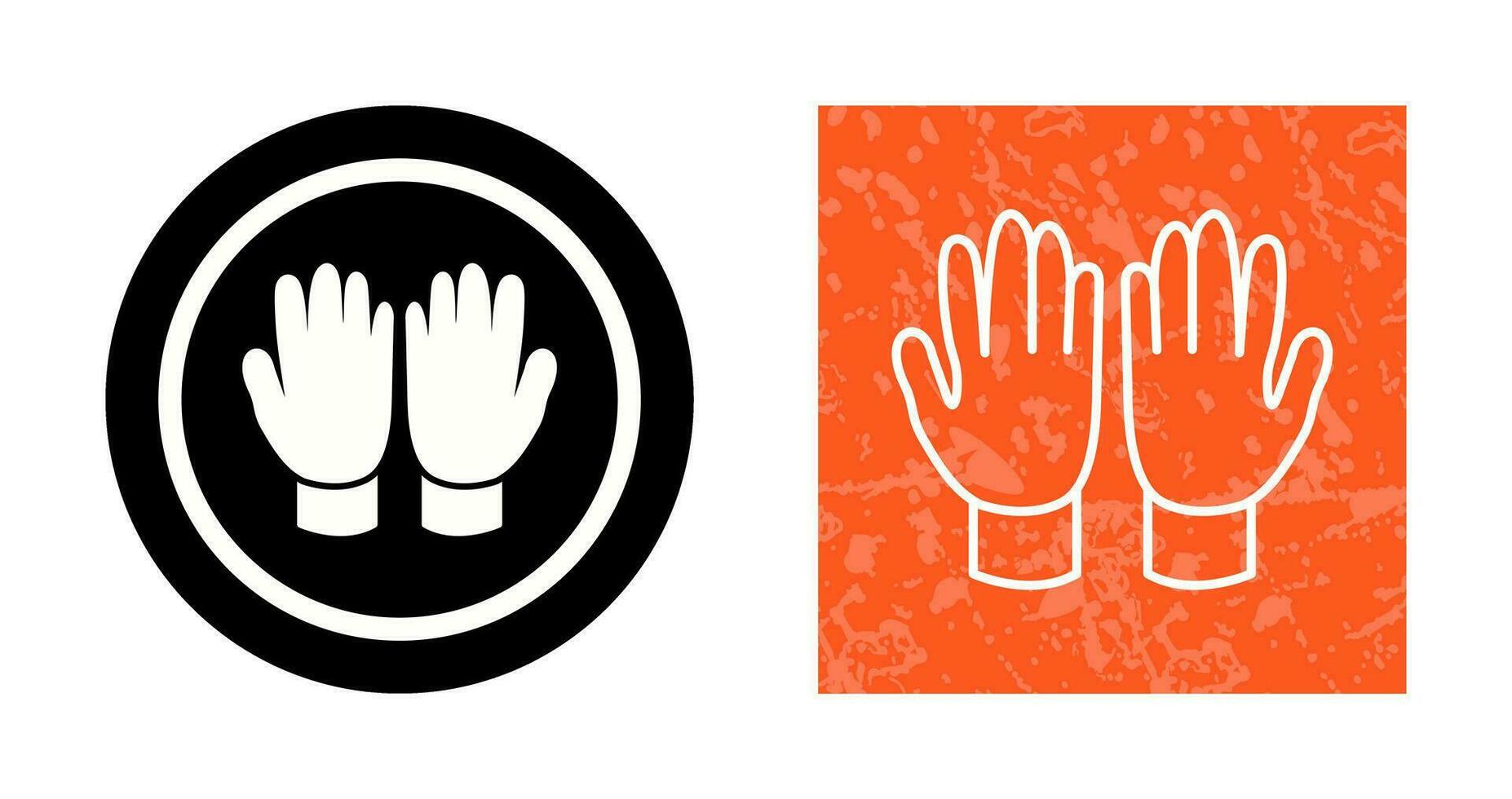 icono de vector de guantes de jardinería