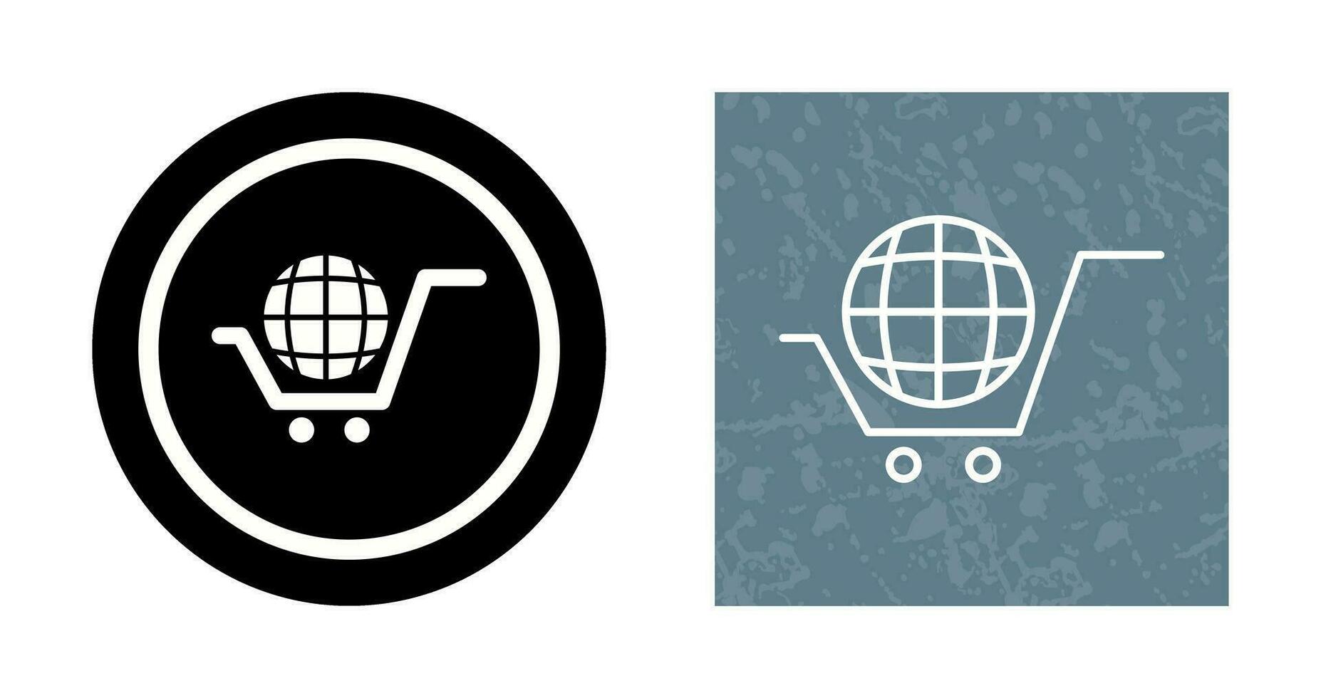 icono de vector de compras globales