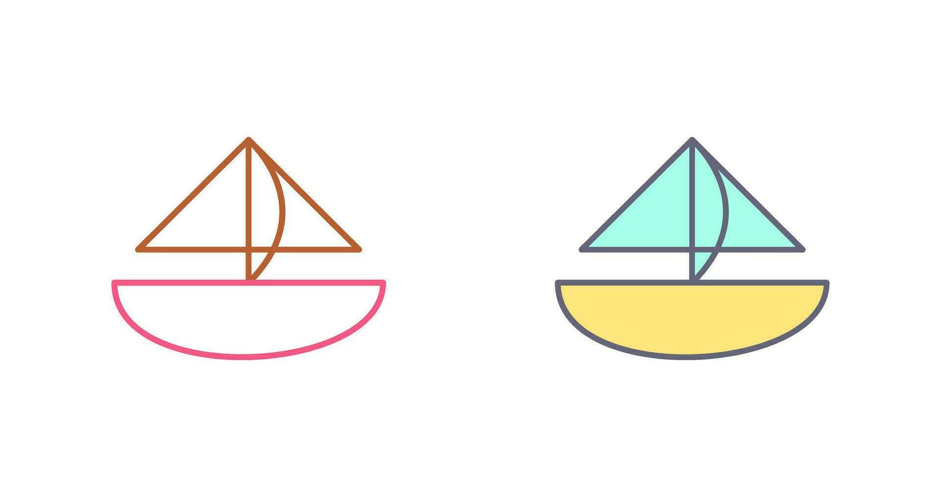 Small Yacht Vector Icon