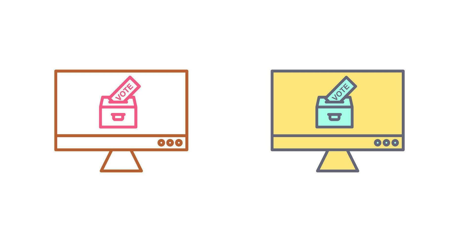Online Vote Vector Icon