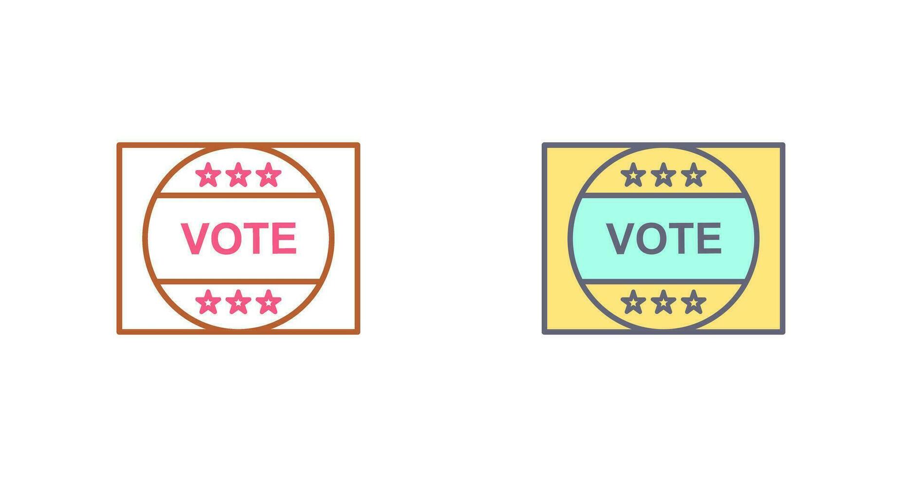 Vote Sticker Vector Icon