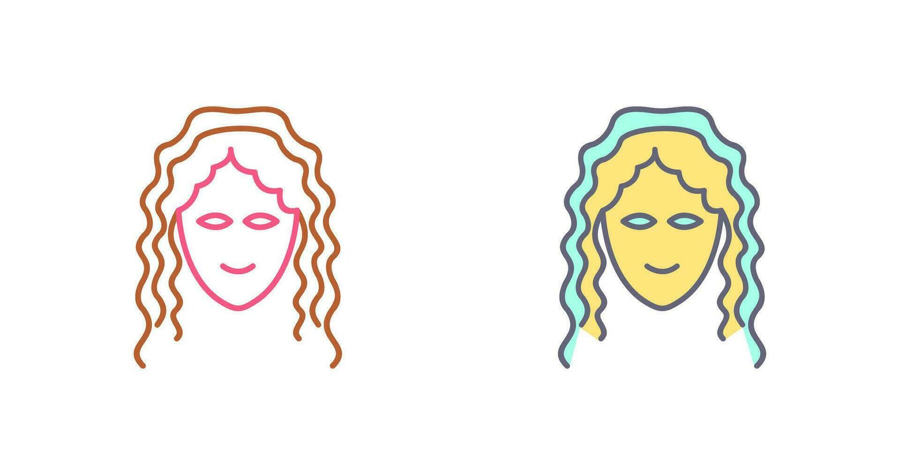 Hair Curly Vector Icon