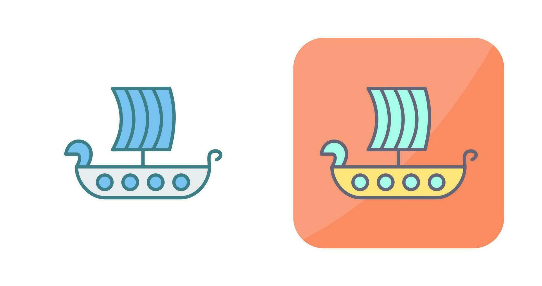 Viking Ship Vector Icon