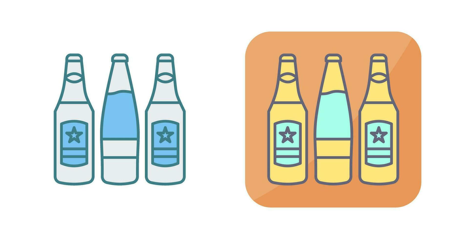 icono de vector de botellas de cerveza