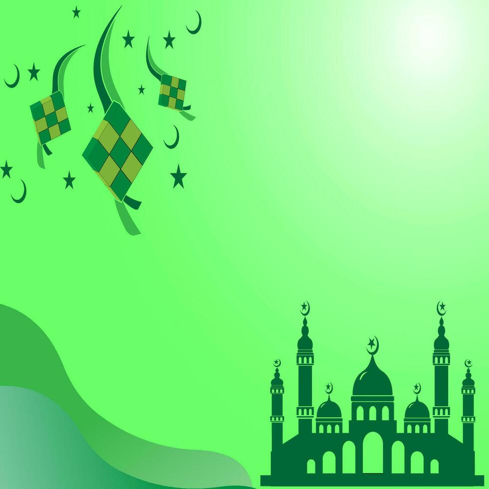 Ketupat icon for Aidil Fitri Ramadan symbol in flat illustration vector isolated in white background