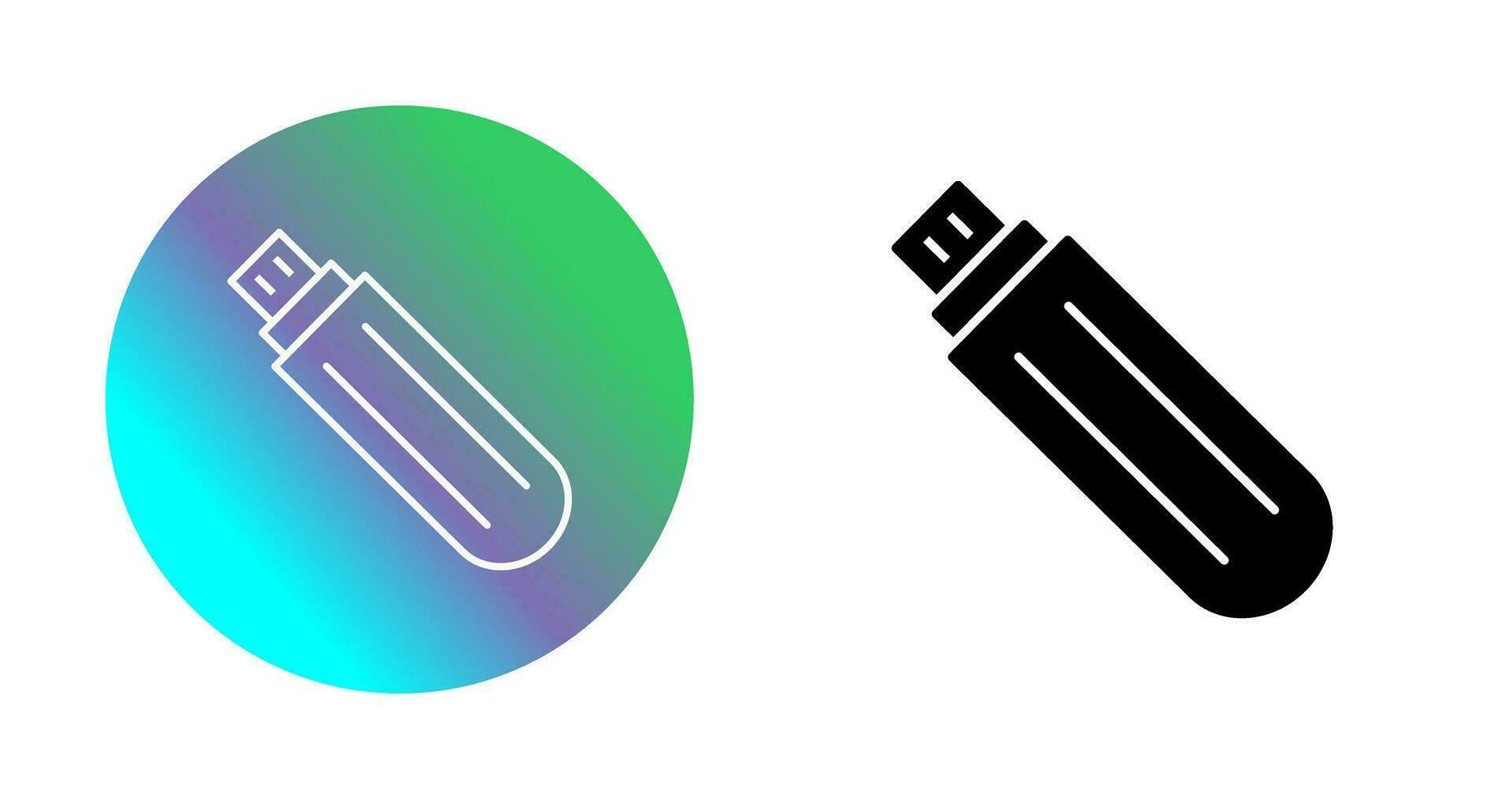 Unique USB Drive Vector Icon