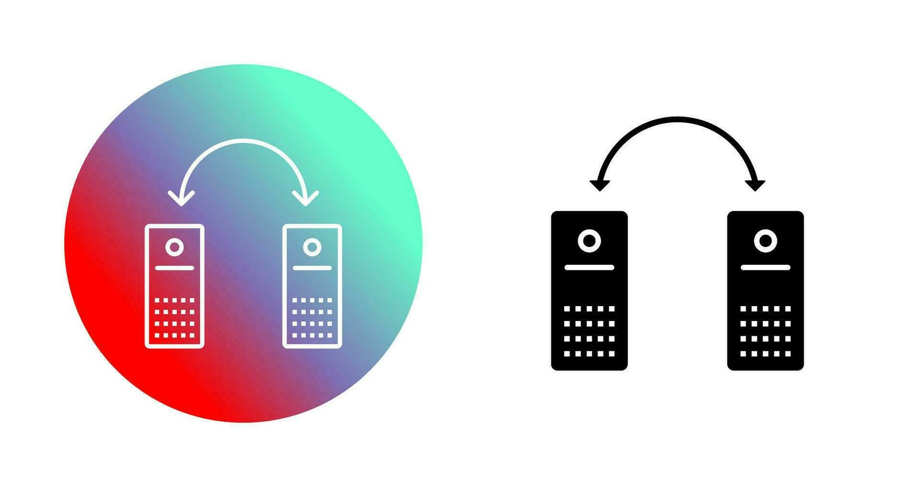 Unique Connected Systems Vector Icon