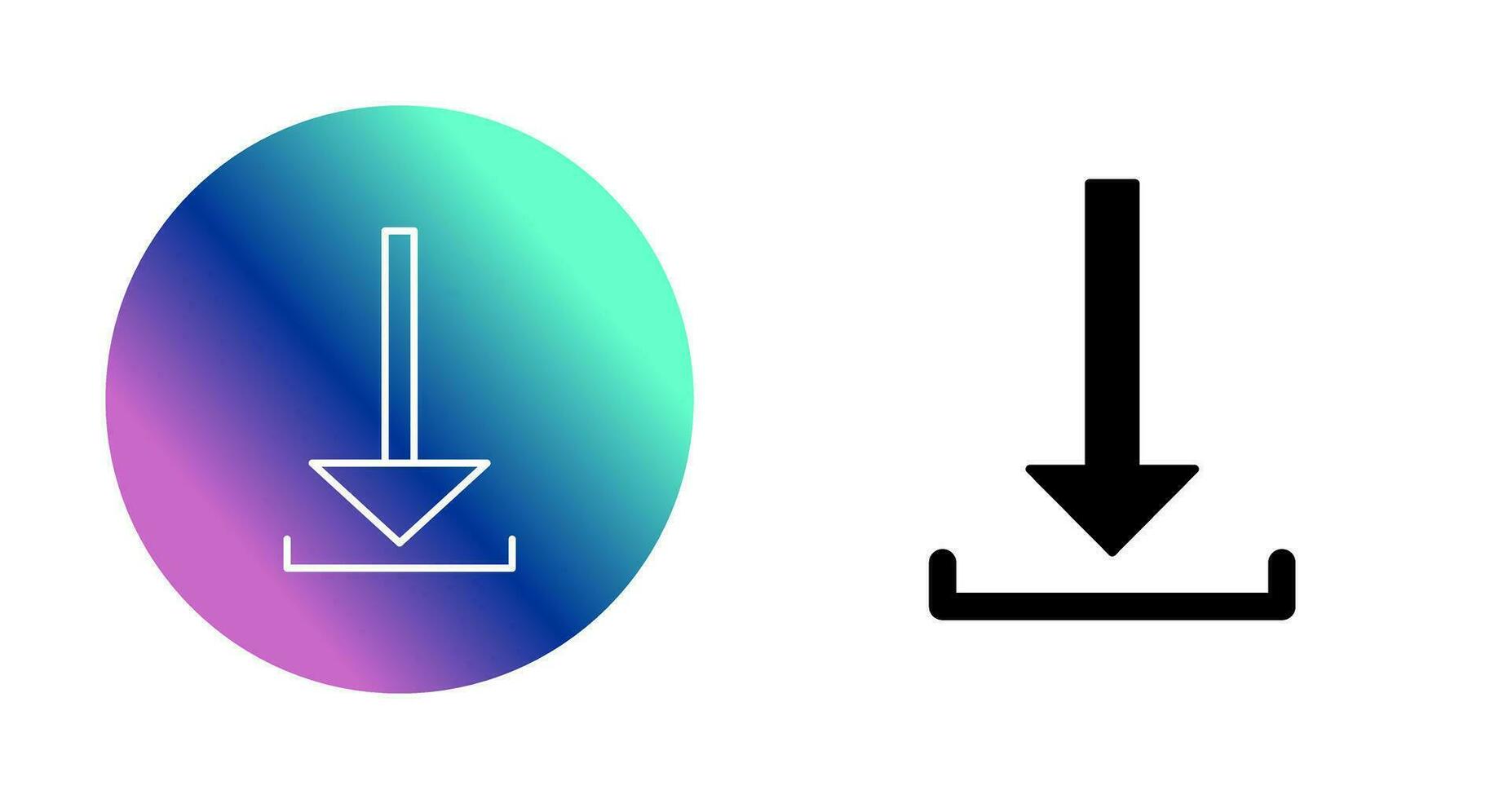 Unique Download Vector Icon