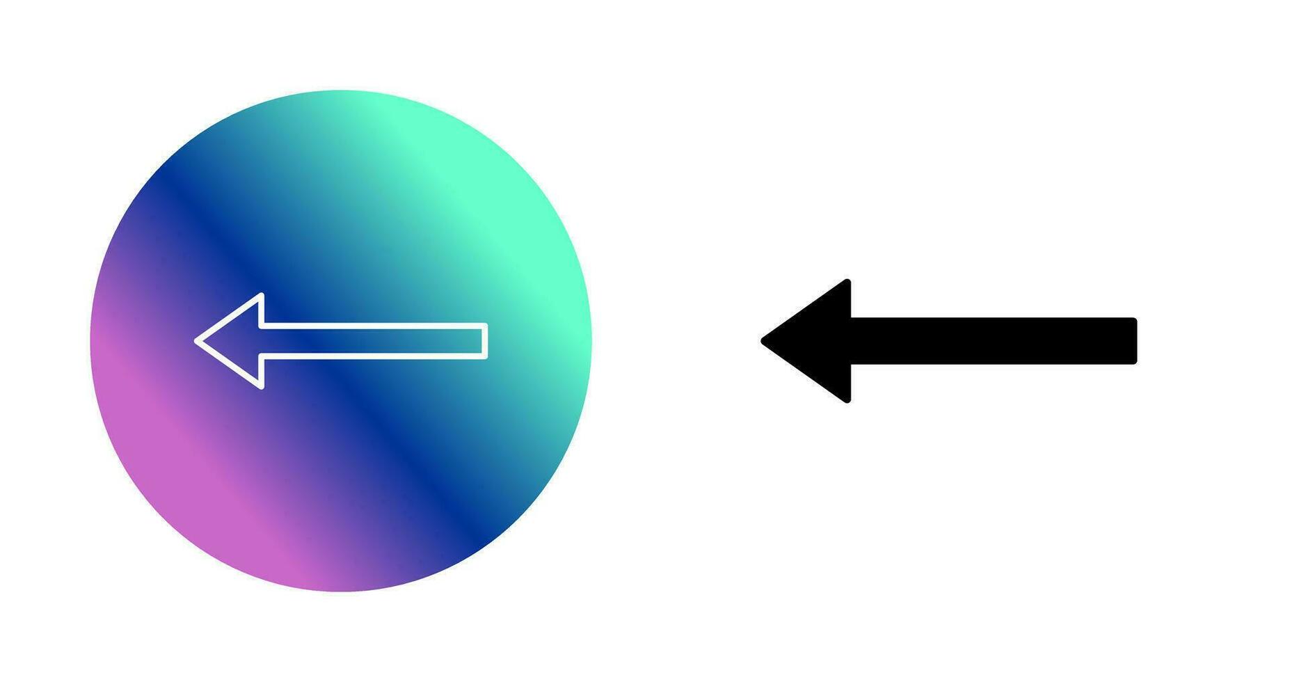 Unique Left Arrow Vector Icon