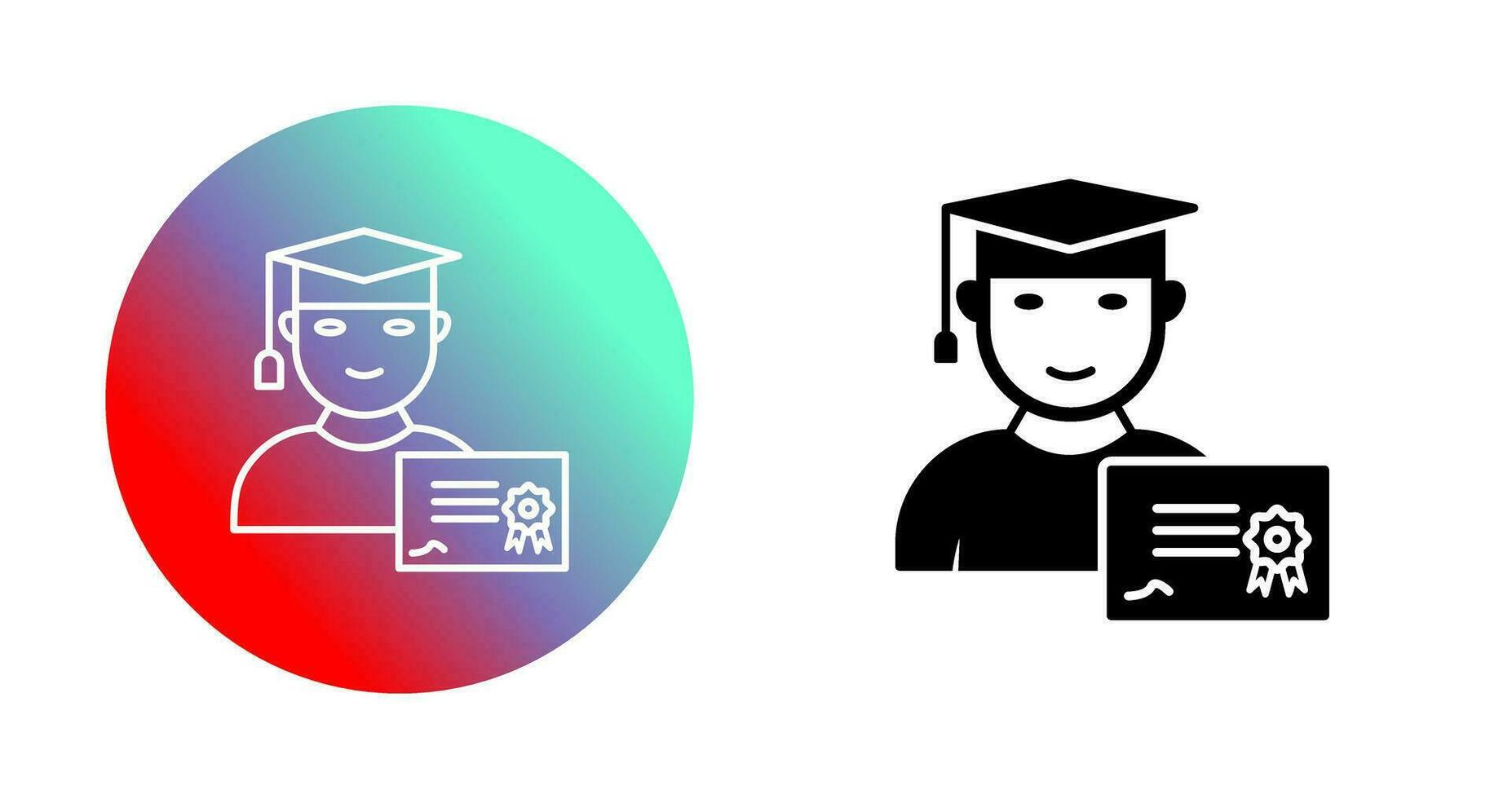Unique Receiving Diploma Vector Icon