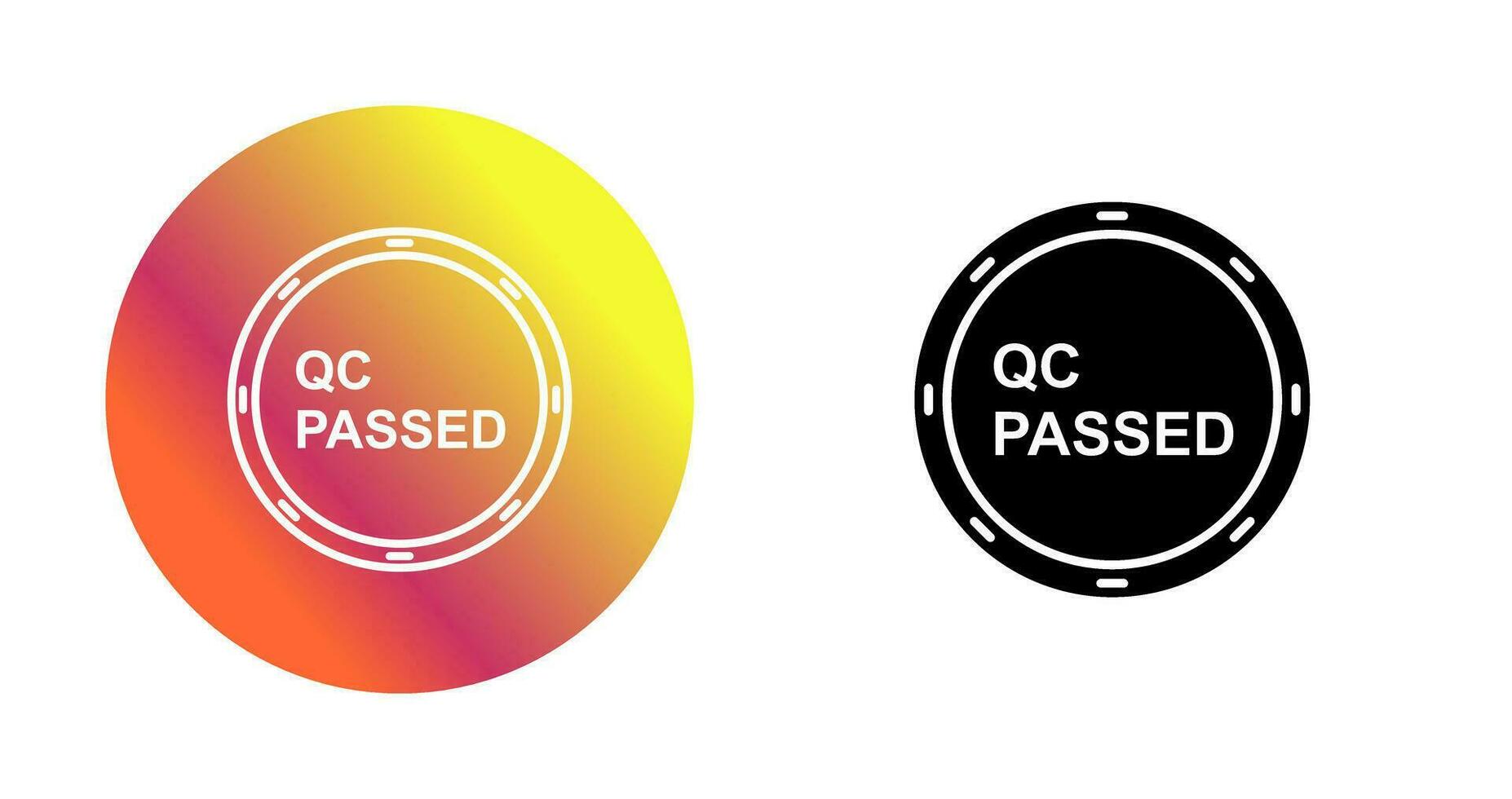Unique QC Passed Vector Icon