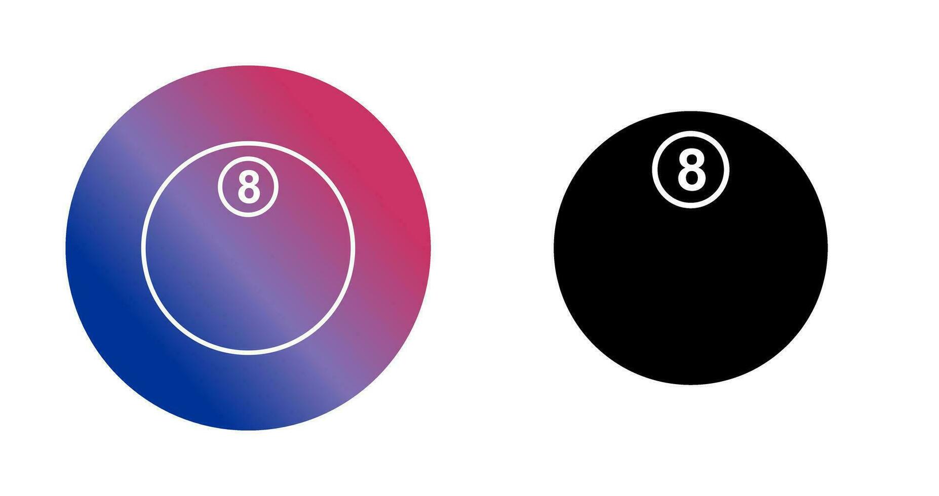 Unique Eight Ball Vector Icon