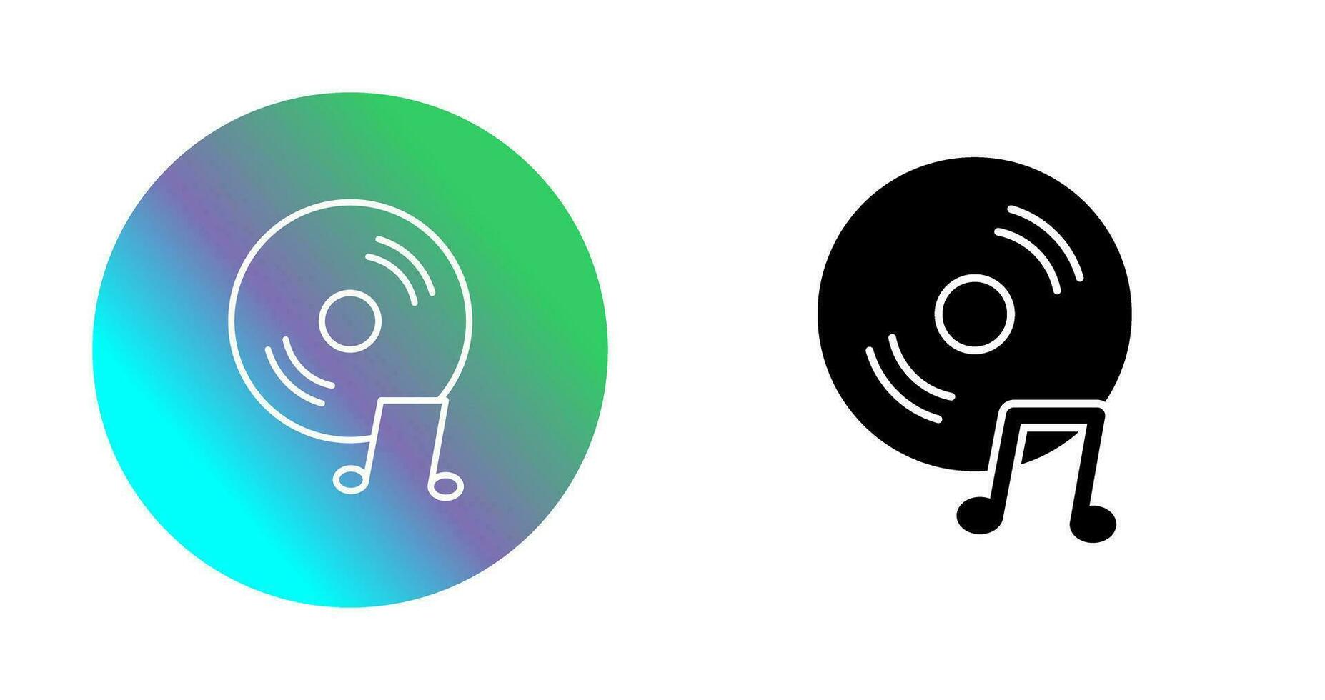 Unique Music CD Vector Icon