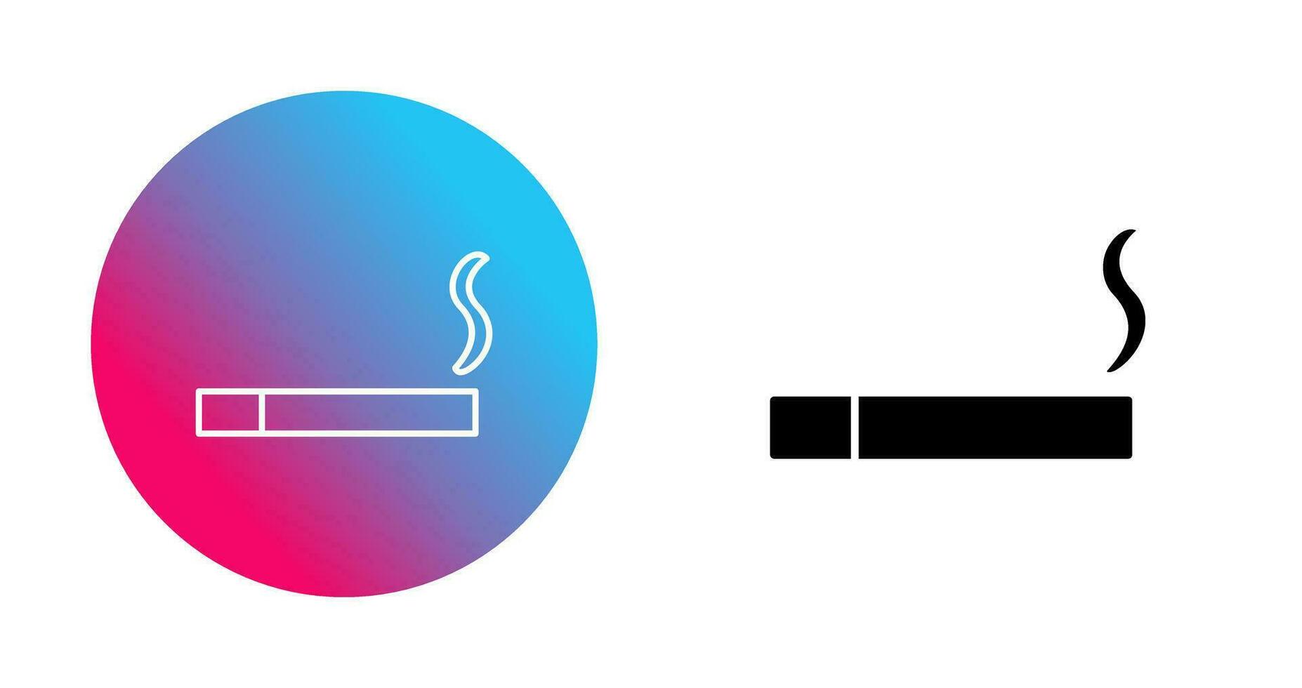 Unique Lit Cigarette Vector Icon