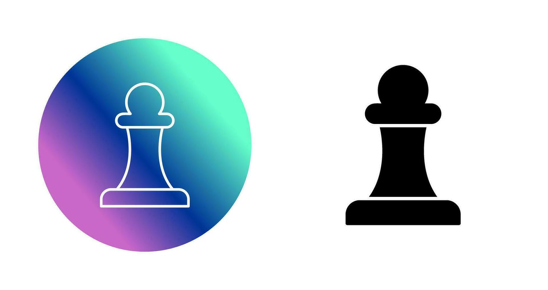 Unique Pawn Vector Icon