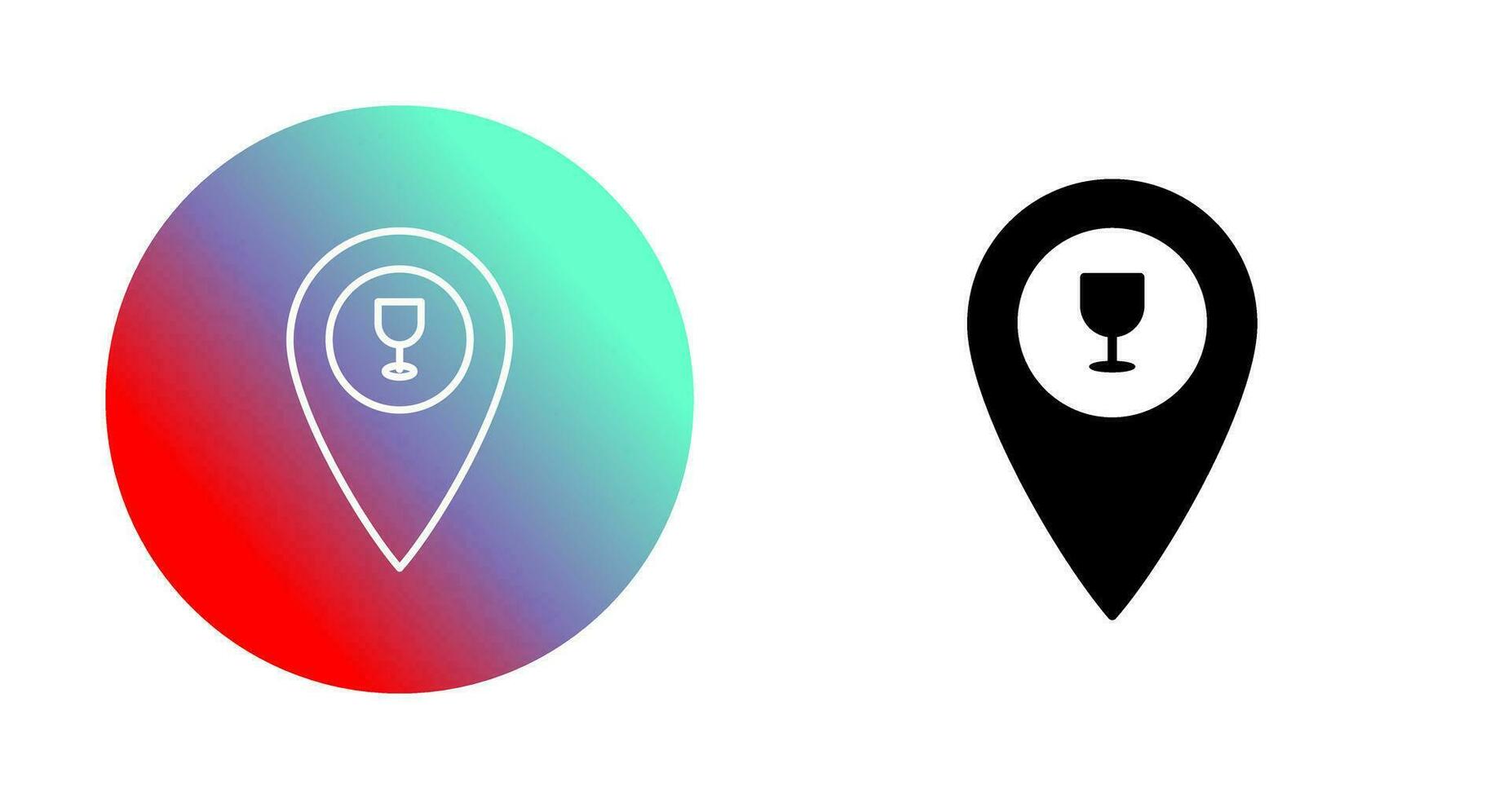 Unique Bar Location Vector Icon