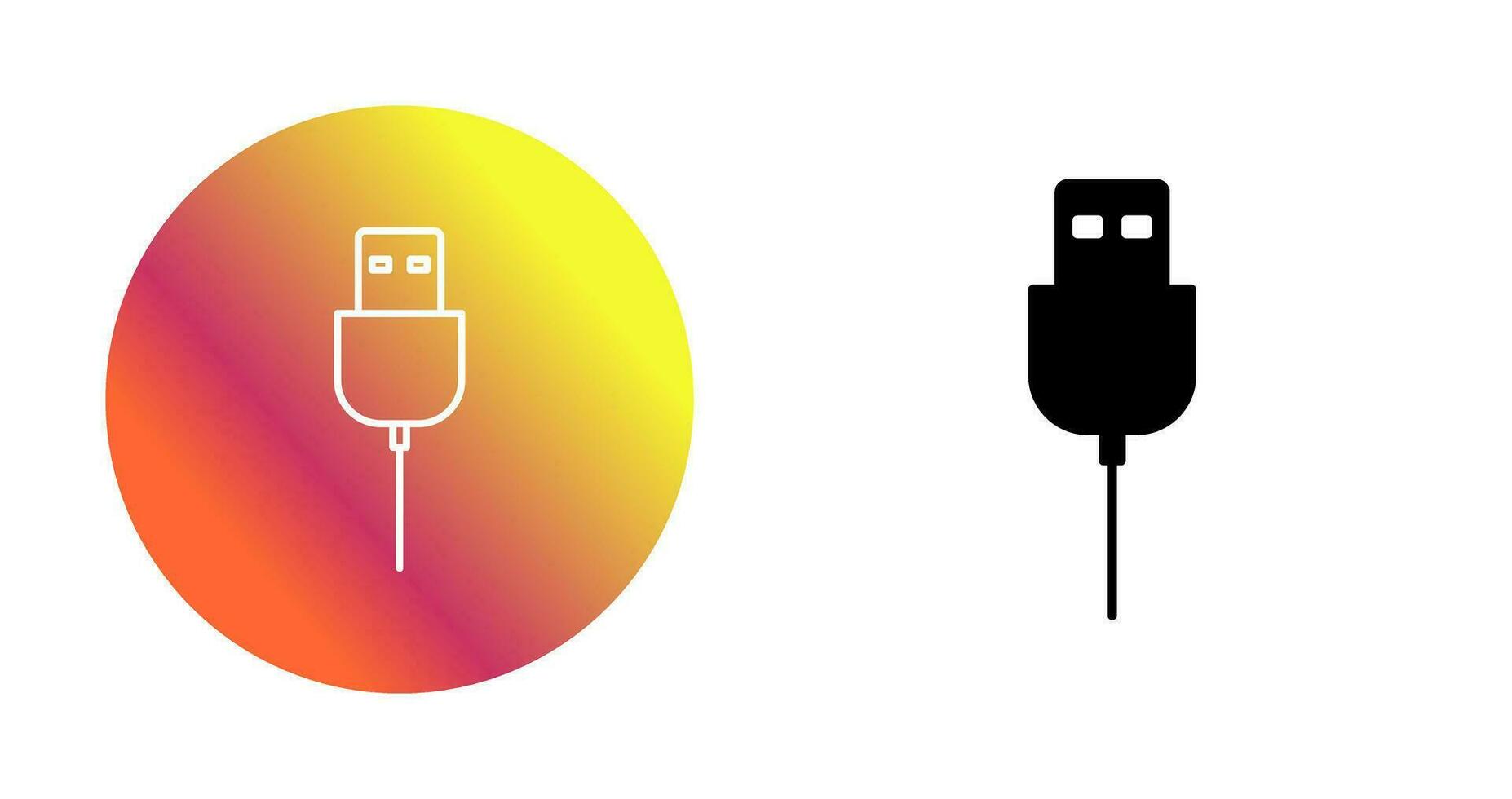 Unique USB Cable Vector Icon