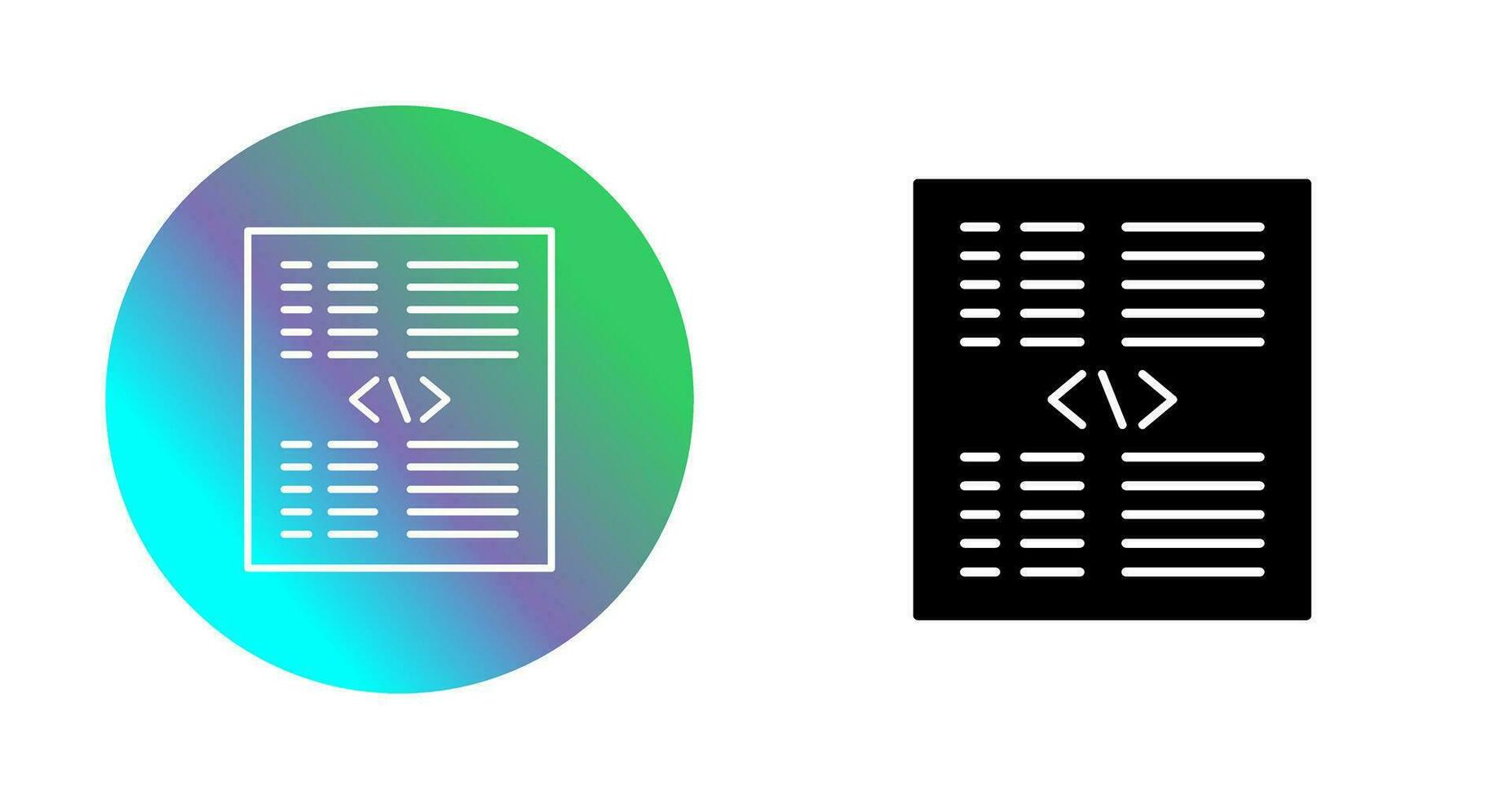 Piece of Code Vector Icon