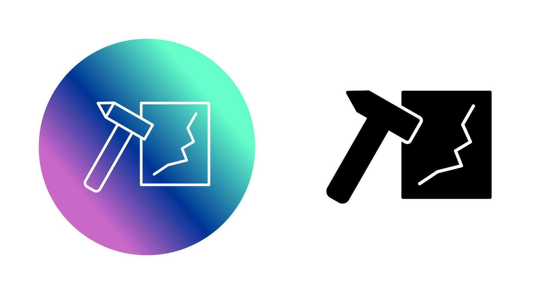 Unique Break Glass Vector Icon