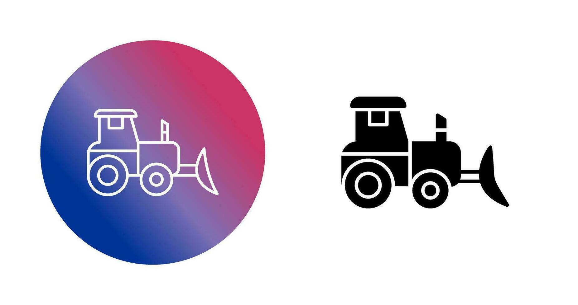 Industrial Tractor Vector Icon