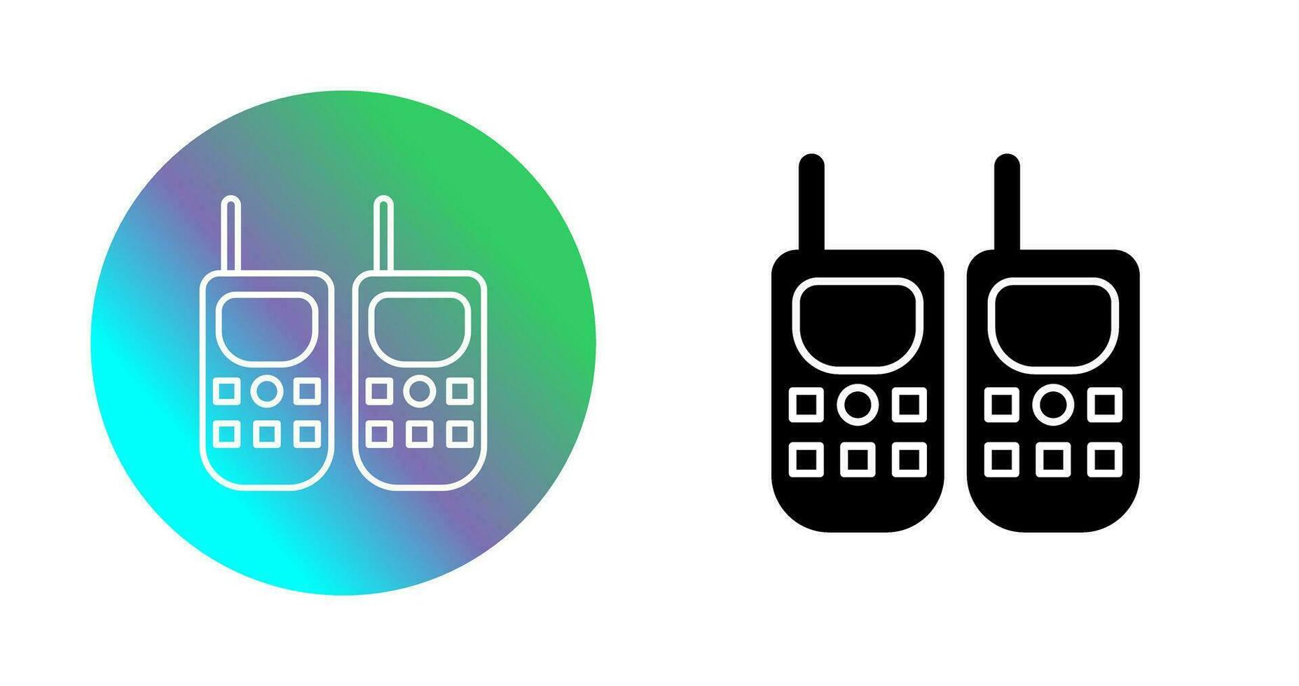 icono de vector de walkie-talkie