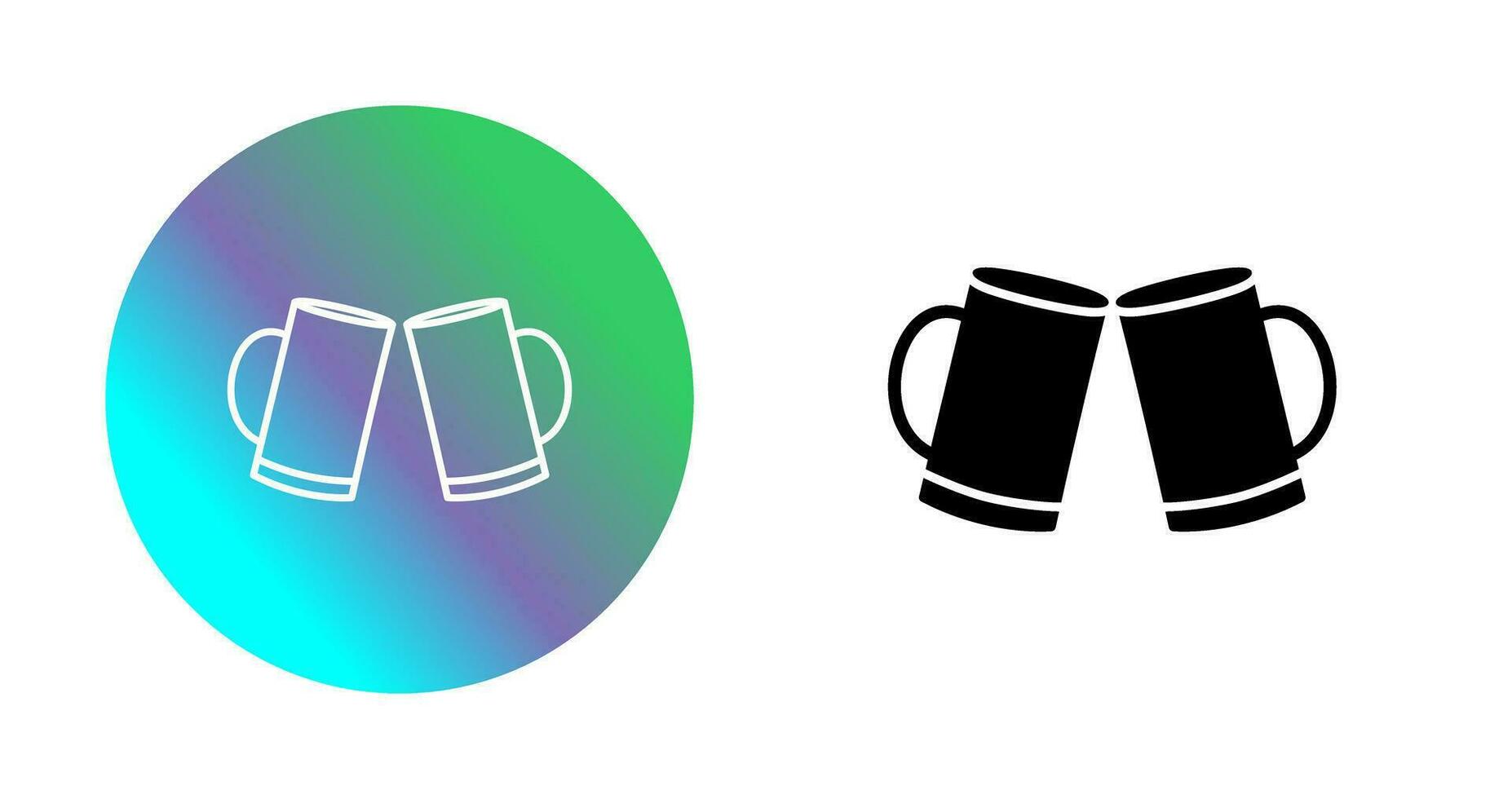 Beers Toasting Vector Icon
