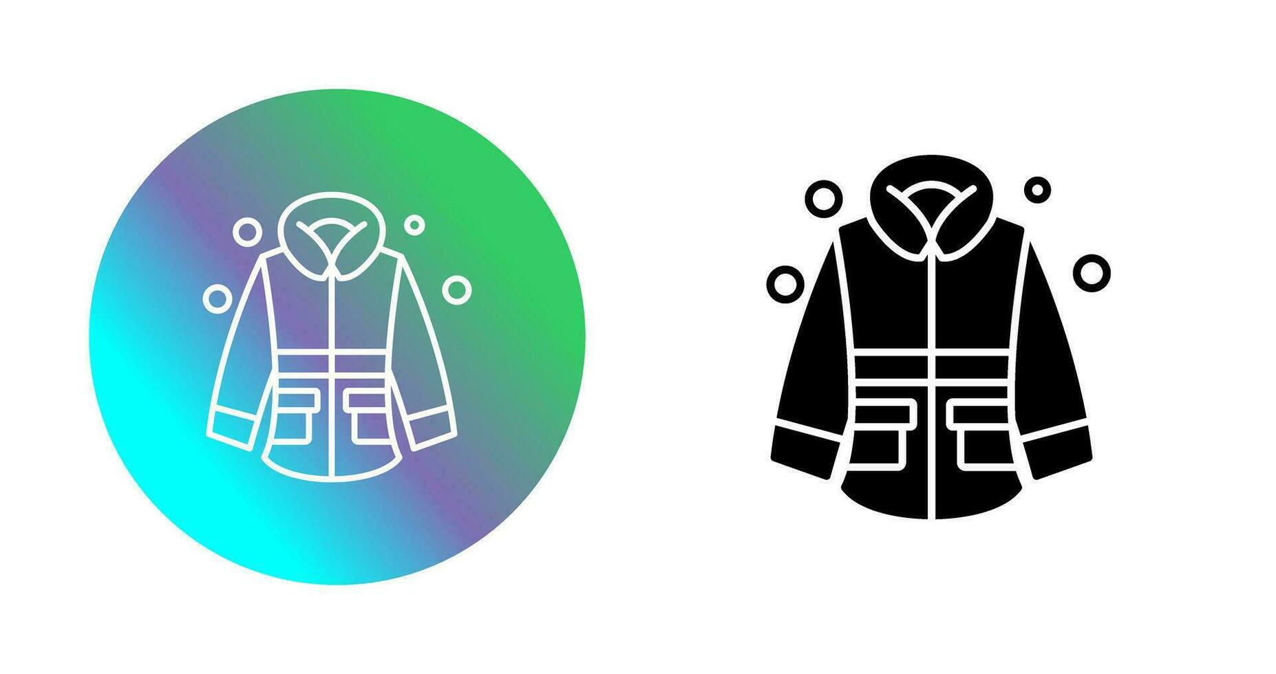 icono de vector de chaqueta de invierno