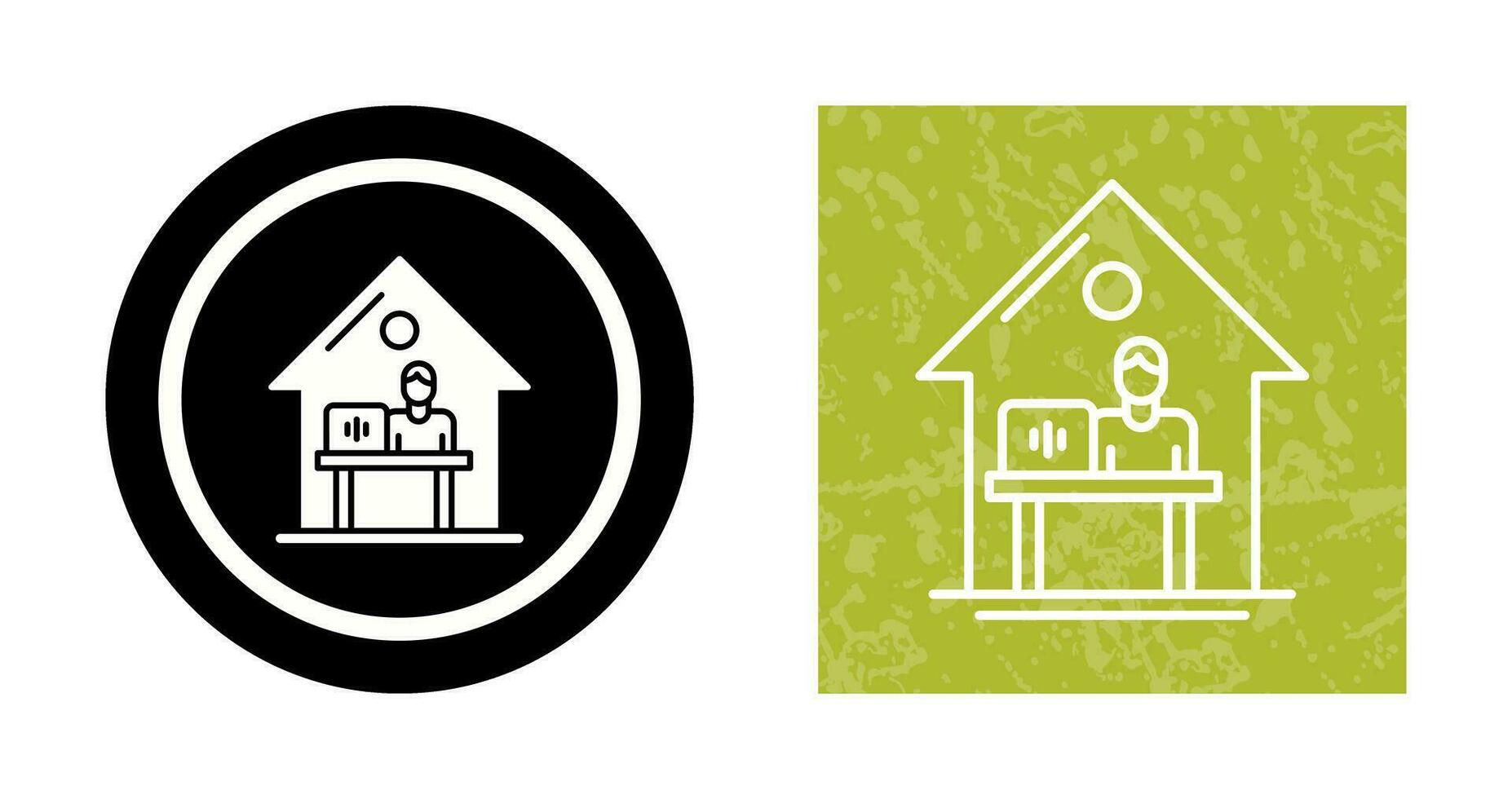 Work At Home Vector Icon
