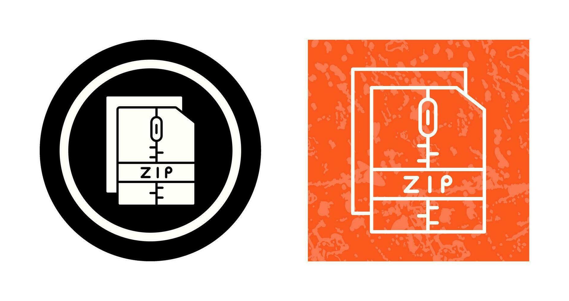 icono de vector de archivo zip