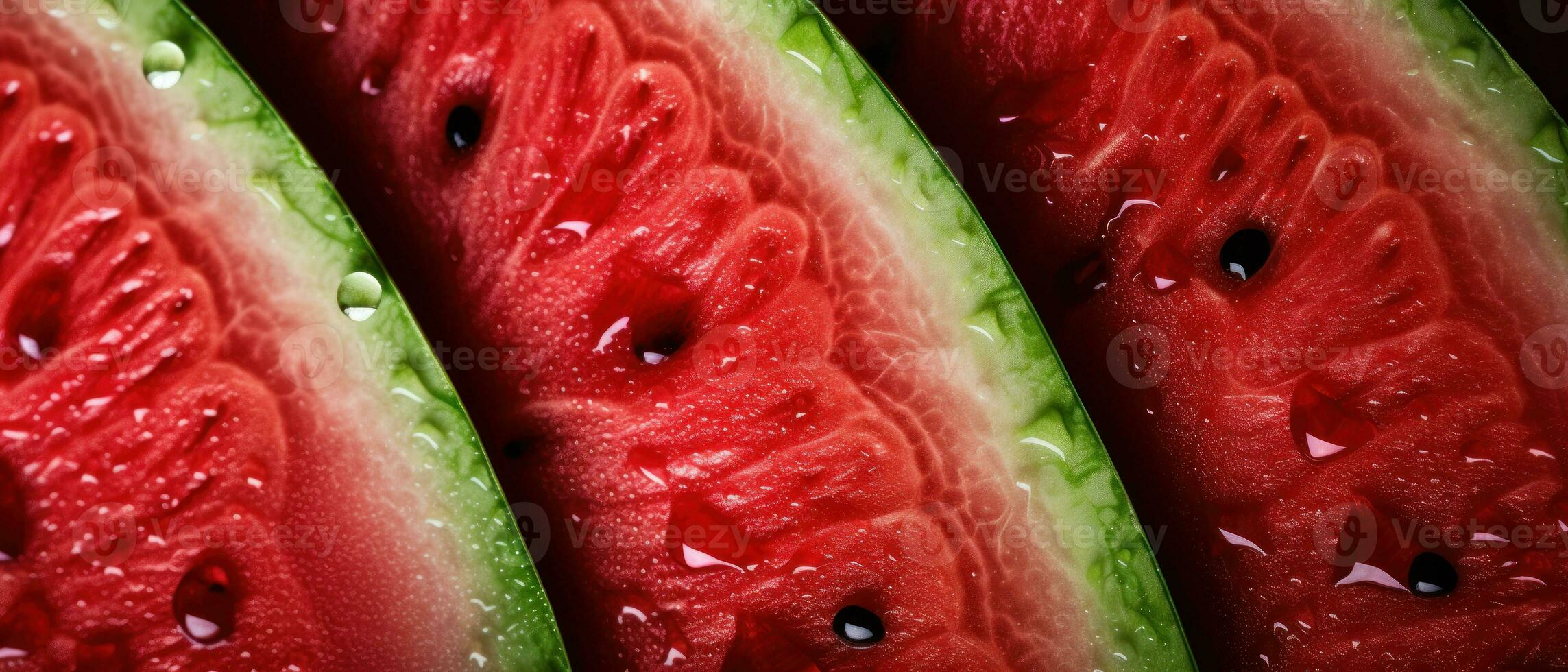Detailed macro view of watermelon flesh. AI Generative photo