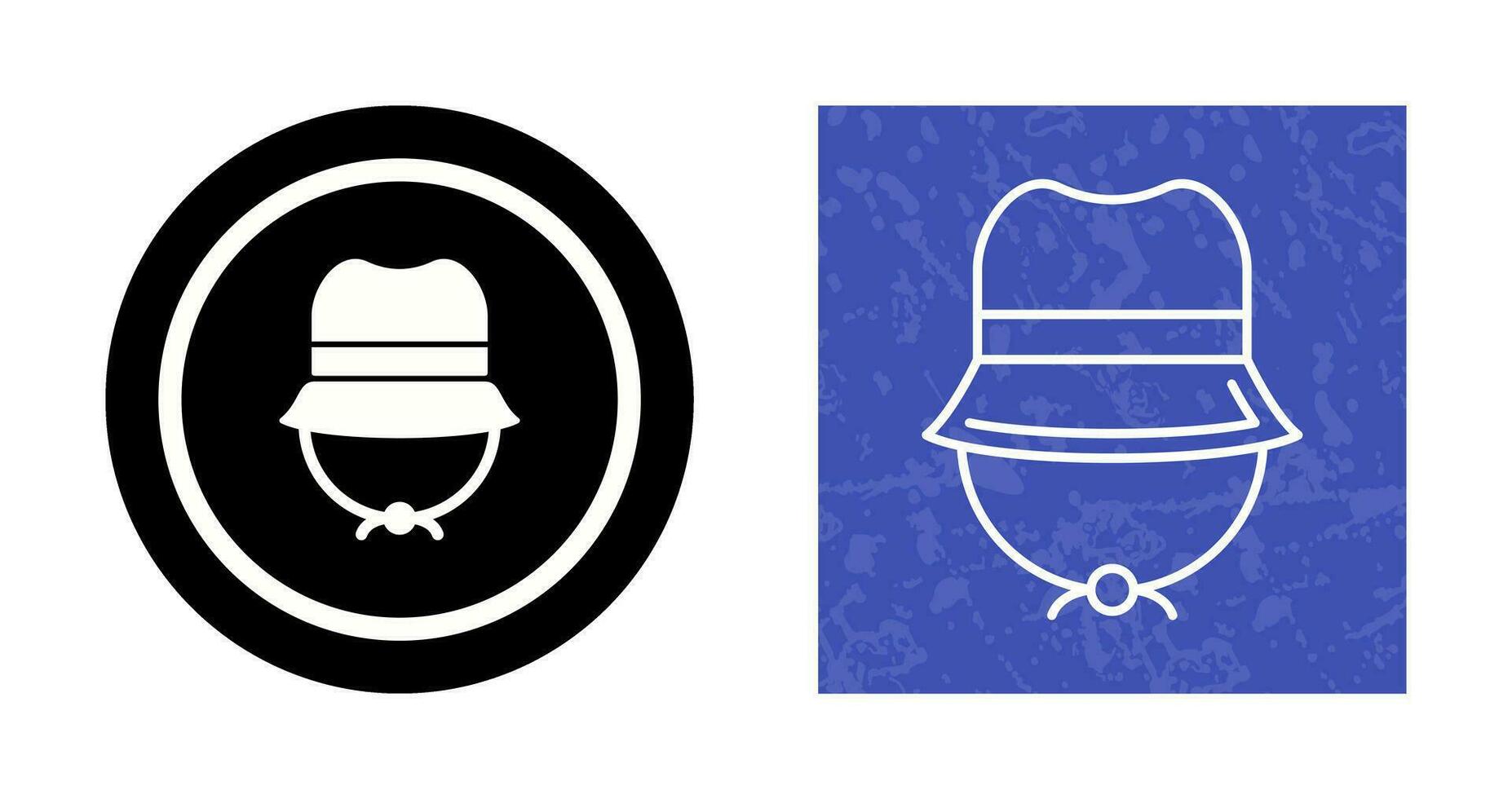 icono de vector de sombrero de camping