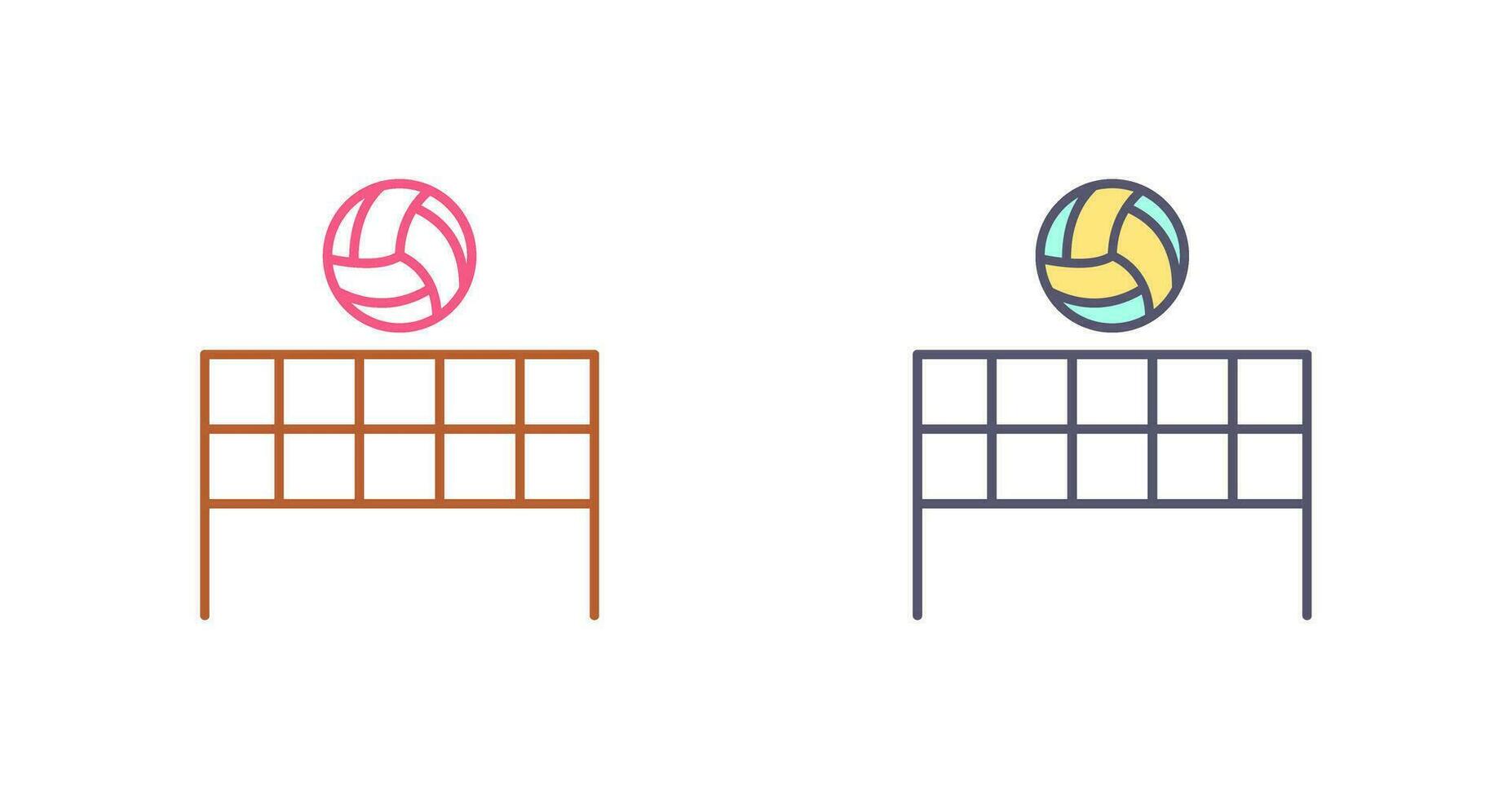 icono de vector de voleibol de playa