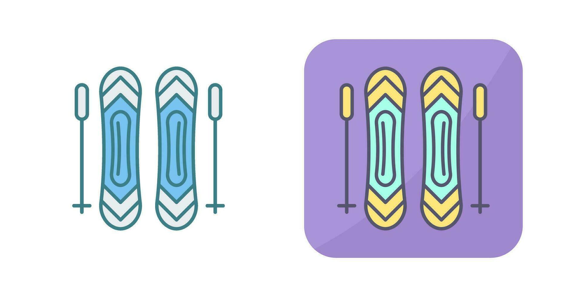 Ski Sticks Vector Icon