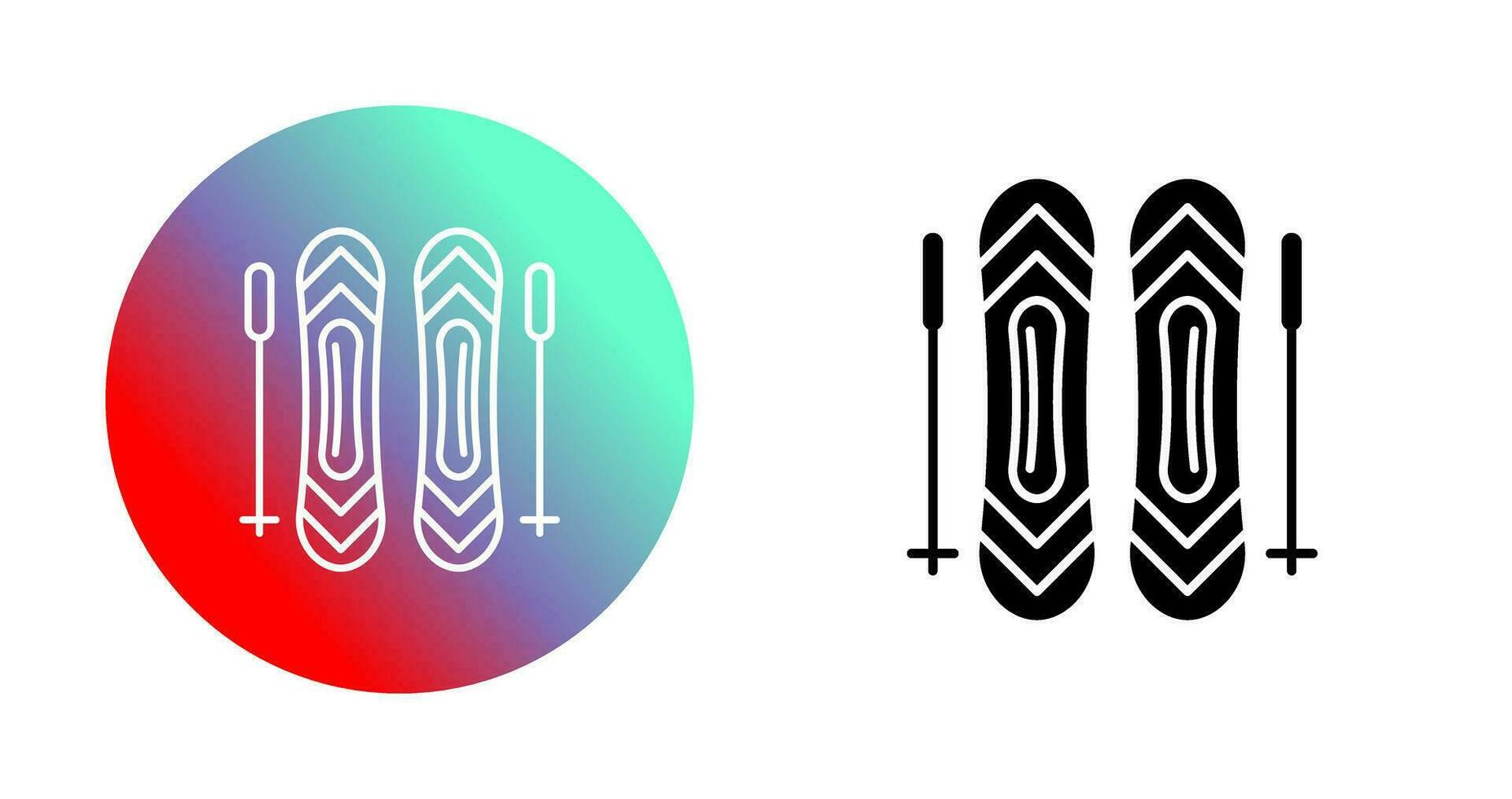 Ski Sticks Vector Icon