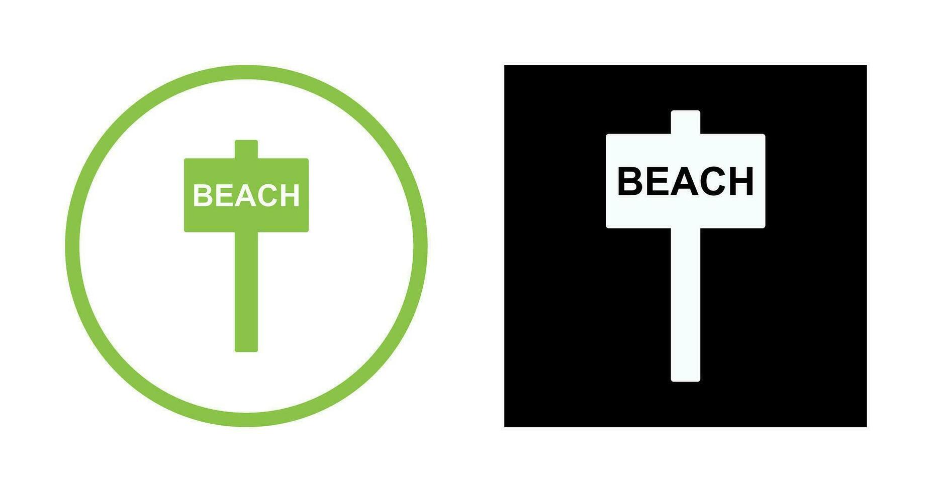 Beach Sign Vector Icon