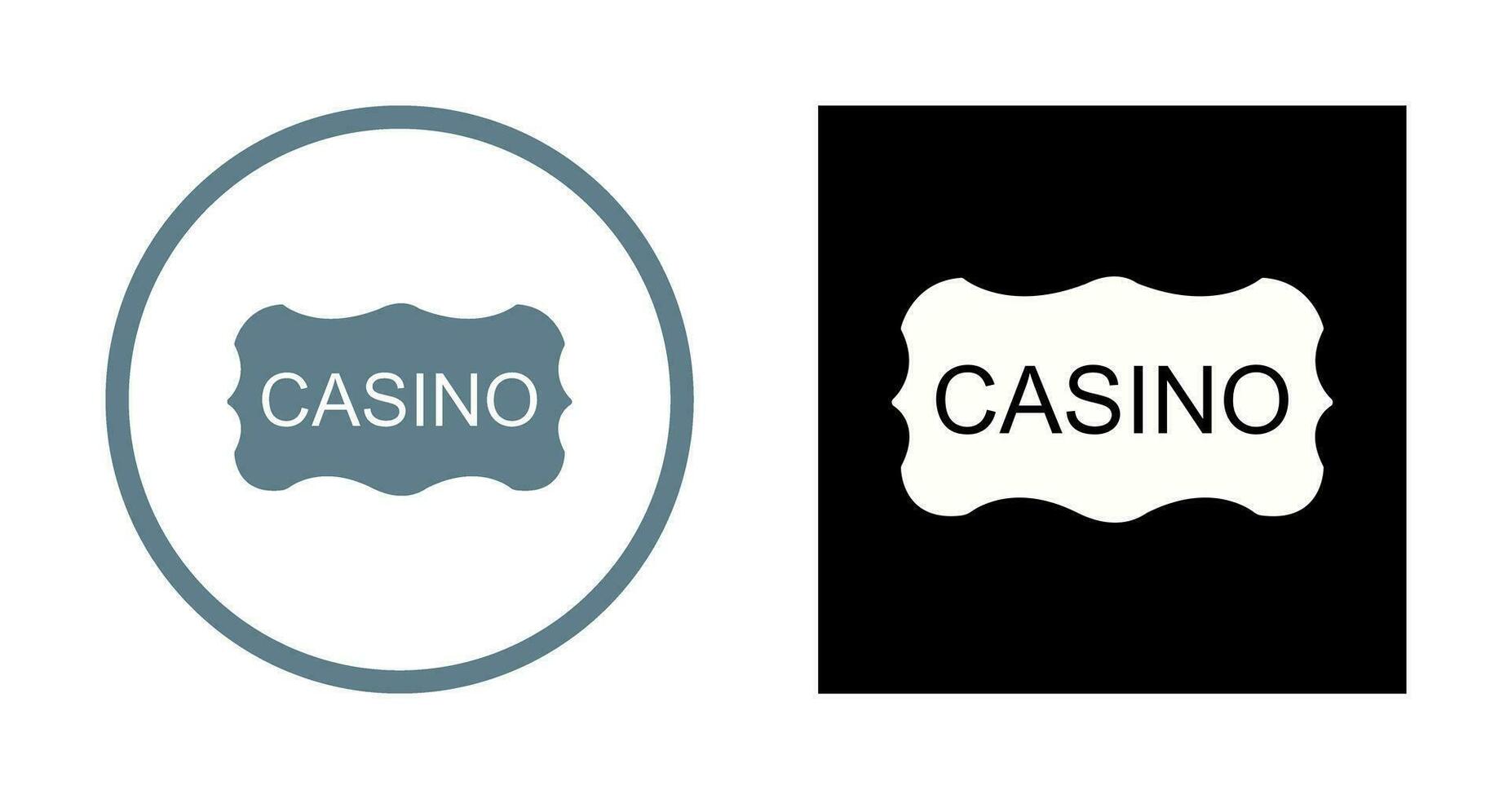 icono de vector de signo de casino