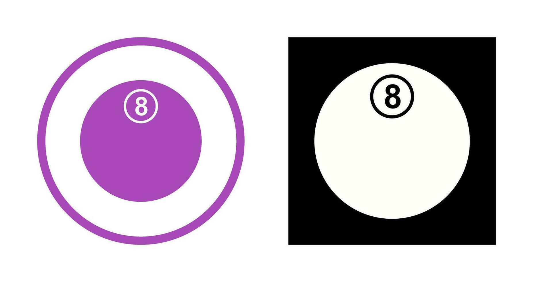 Unique Eight Ball Vector Icon