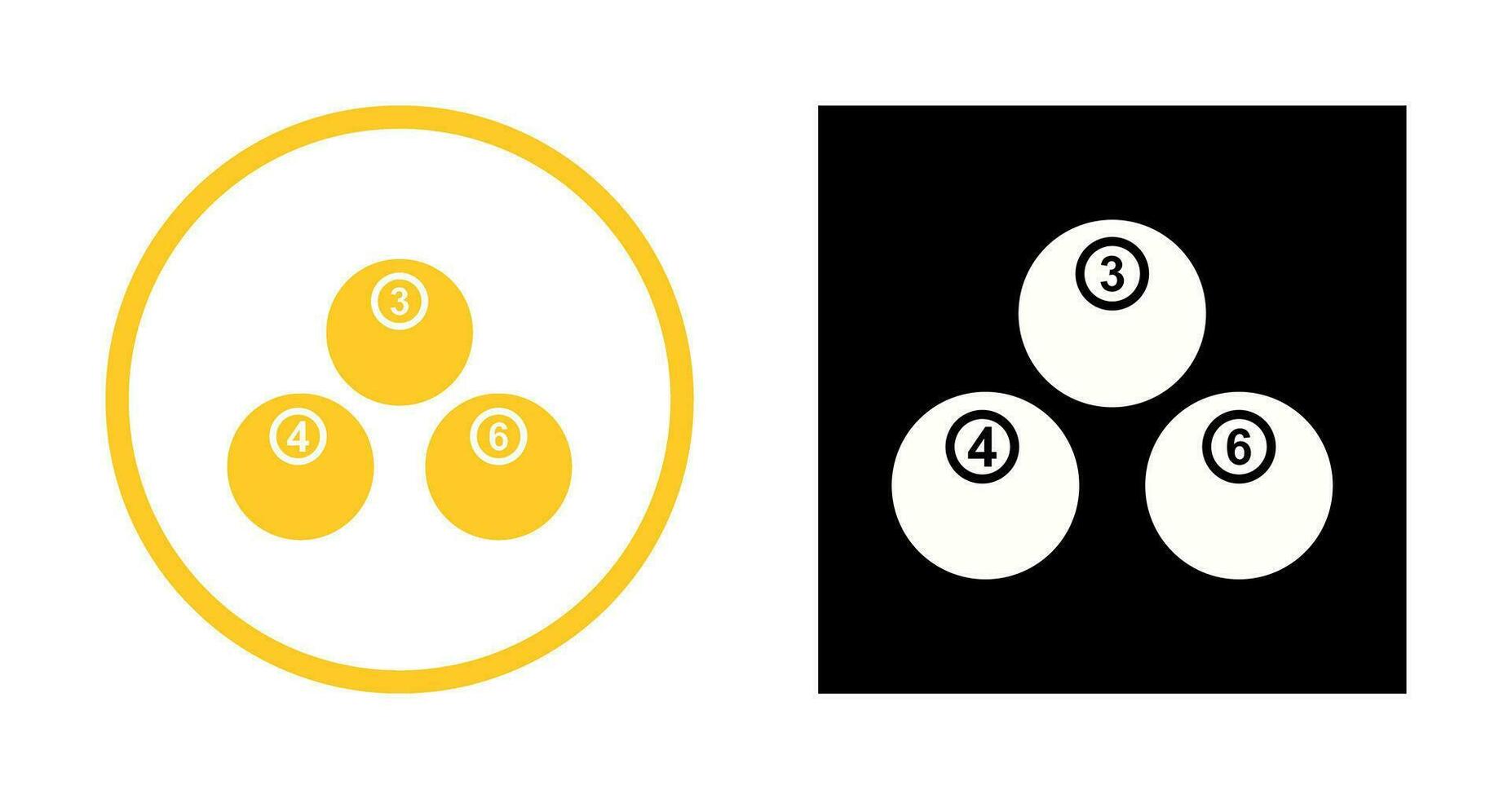 Unique Snooker Balls Vector Icon