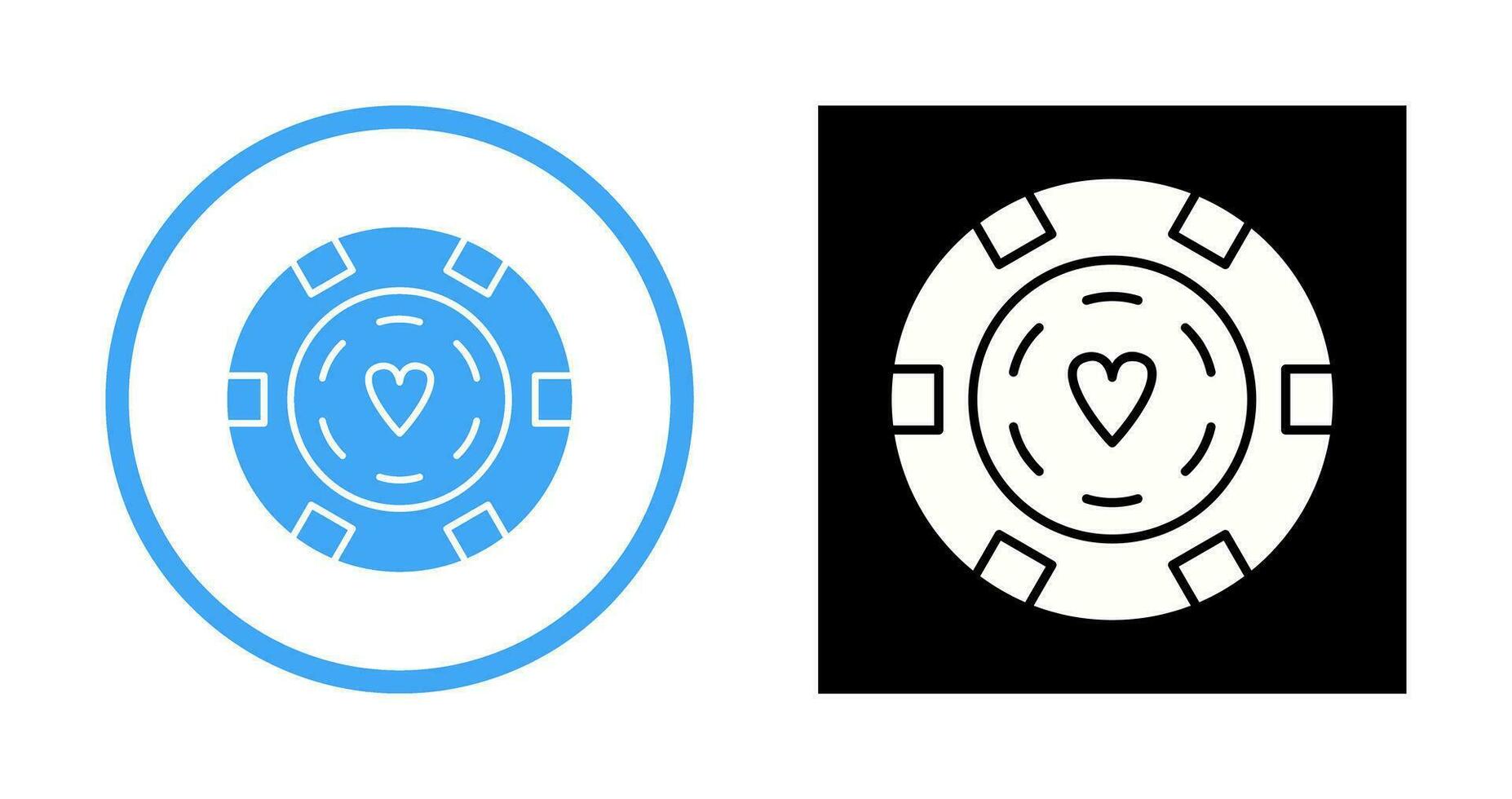 Unique Poker Chips Vector Icon