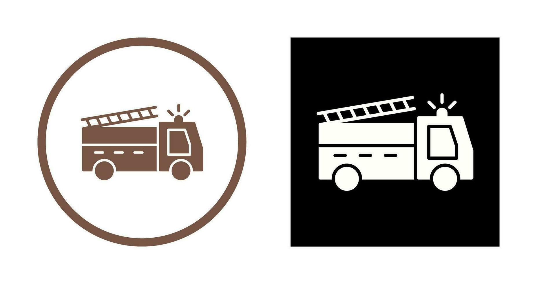 Unique Fire Truck Vector Icon
