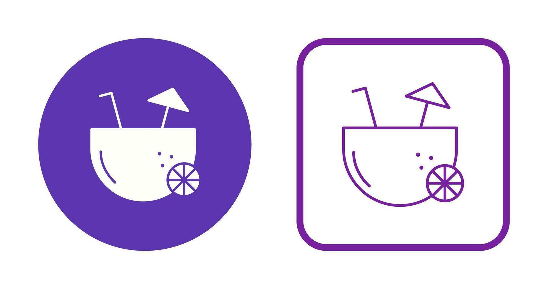 Coconut Drink Vector Icon