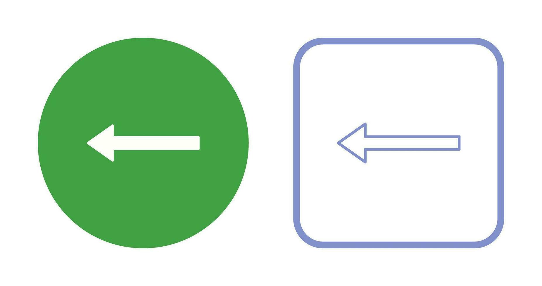 Unique Left Arrow Vector Icon