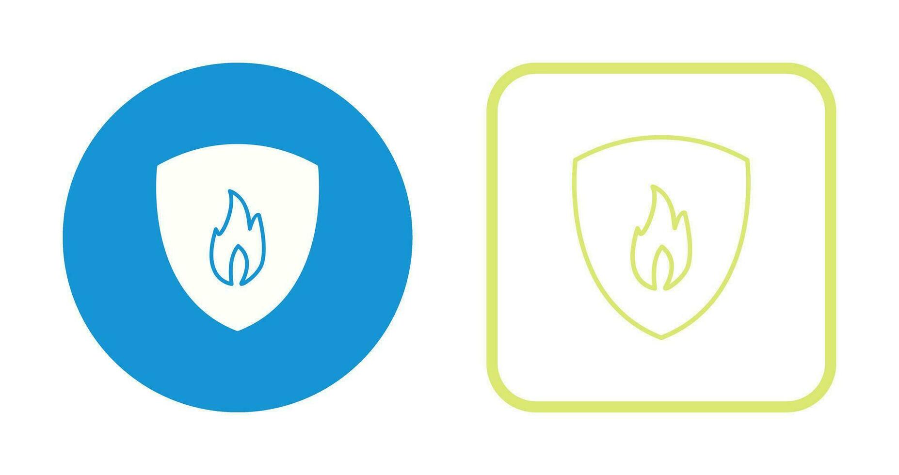 Unique Fire Shield Vector Icon