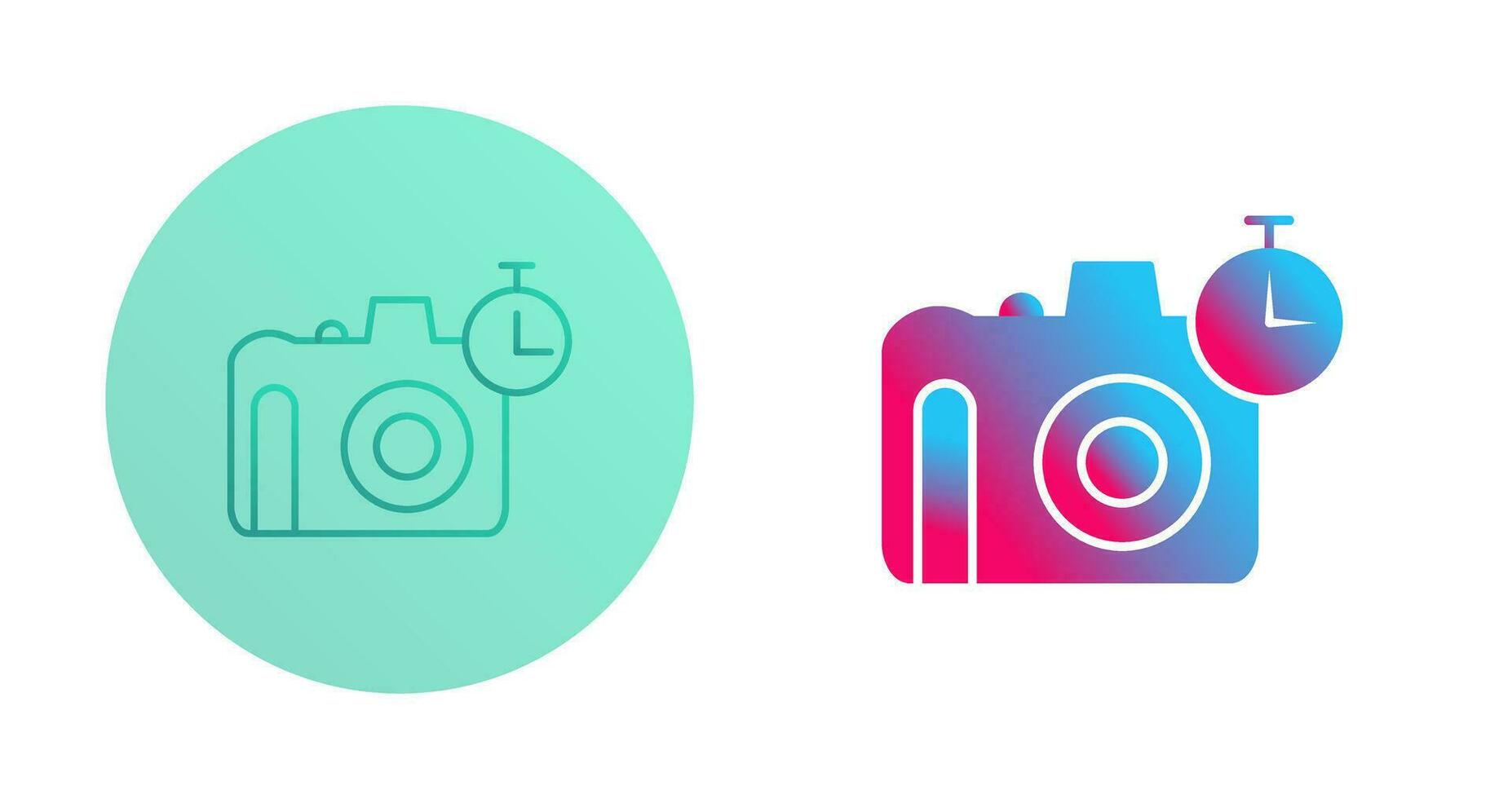 Unique Timer on Camera Vector Icon
