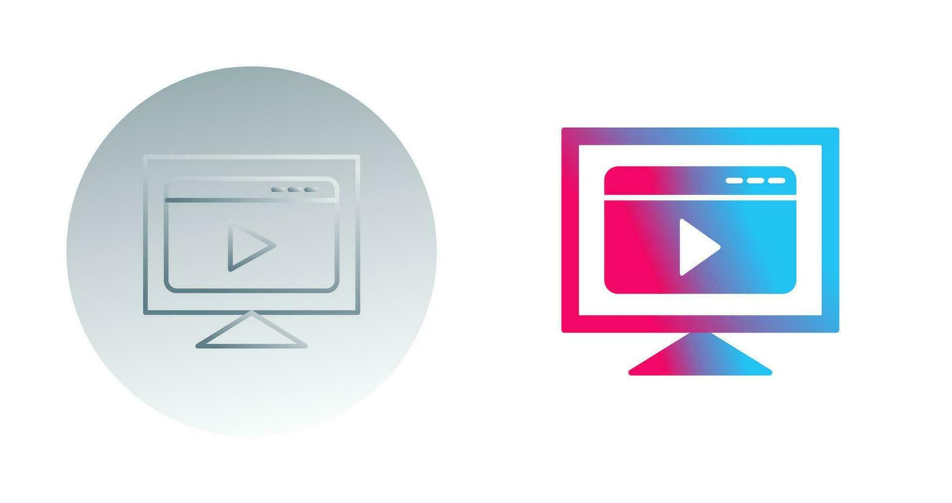 icono de vector de transmisión de video