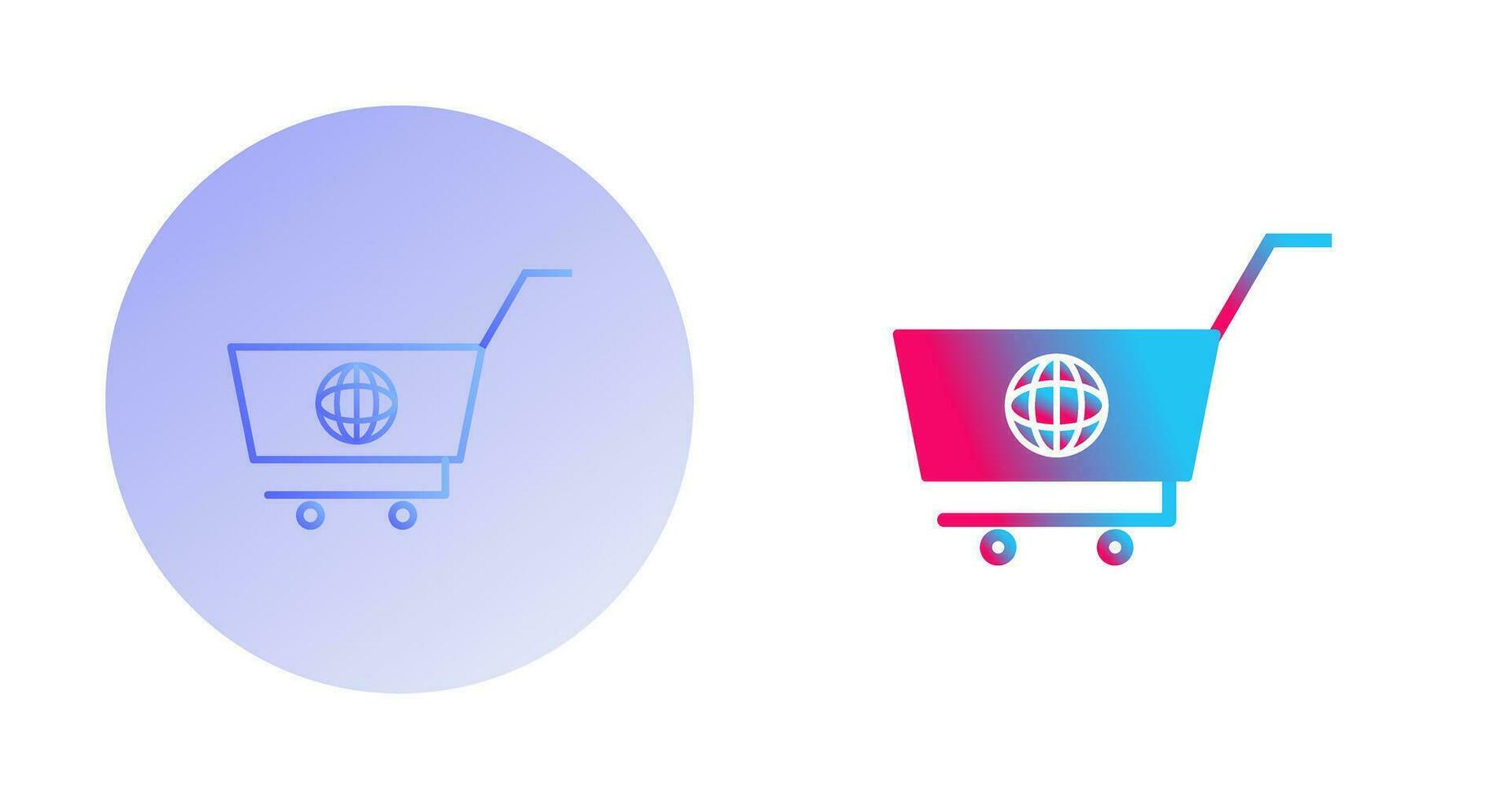 Unique Global Shopping Vector Icon