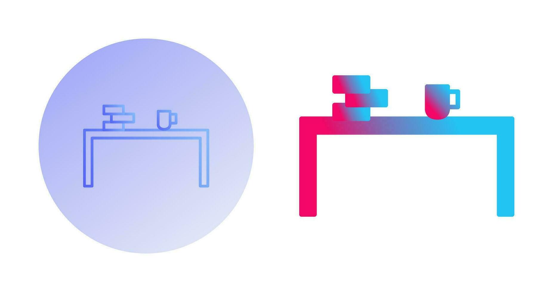 Unique Study Desk Vector Icon